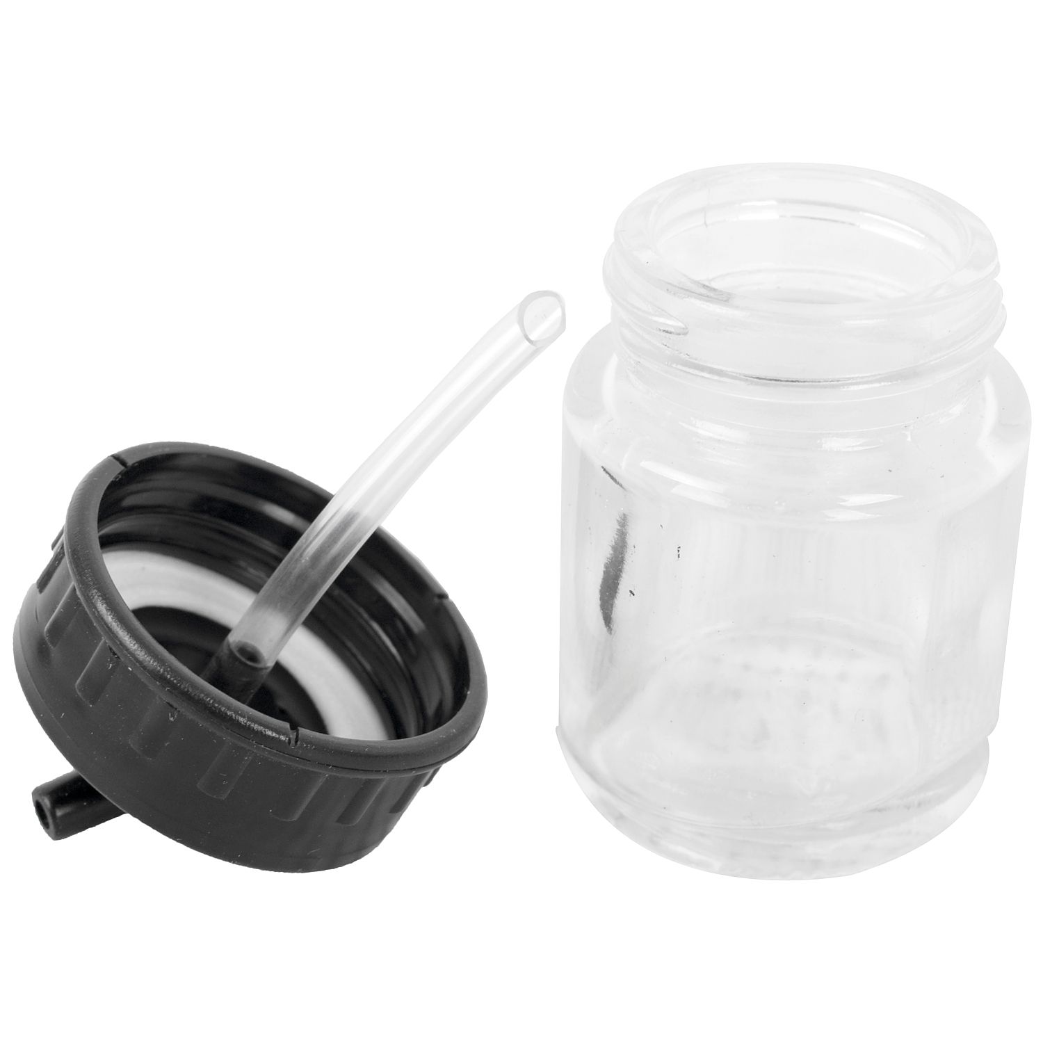 Glass Jar With 22cc 45 Deg Spout For Airbrush